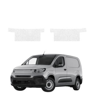 Komplektas 2w1 Balta techninė apsauginė danga priekiniams slenksčiams be išpjovos Fiat Doblo Cargo (2018-2026) GRIZZ HeavyDuty White