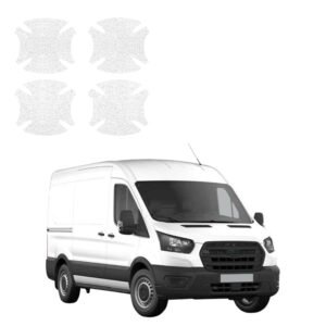 Komplektas 4w1 Balta techninė apsauginė danga pod klamki Ford Transit (2020-2026) GRIZZ HeavyDuty White