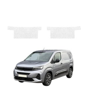 Komplektas 2w1 Balta techninė apsauginė danga priekiniams slenksčiams be išpjovos Opel Combo Cargo (2018-2026) GRIZZ HeavyDuty White