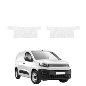 Komplektas 2w1 Balta techninė apsauginė danga priekiniams slenksčiams be išpjovos Citroen Berlingo VAN (2018-2026) GRIZZ HeavyDuty White