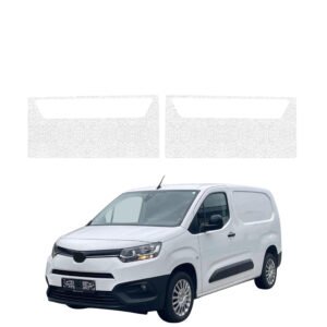 Komplektas 2w1 Balta techninė apsauginė danga priekiniams slenksčiams Toyota Proace City (2018-2026) GRIZZ HeavyDuty White