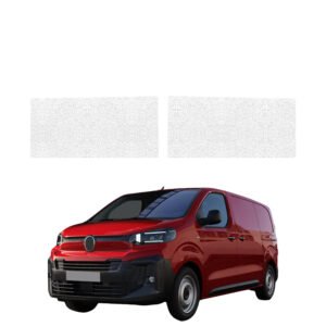 Komplektas 2w1 Balta techninė apsauginė danga priekiniams slenksčiams be išpjovos Citroen Jumpy (2024-2026) GRIZZ HeavyDuty White