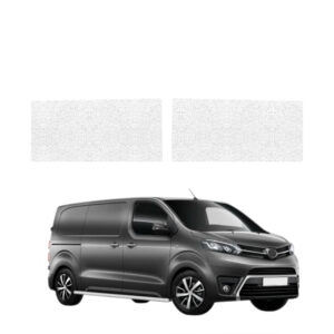 Komplektas 2w1 Balta techninė apsauginė danga priekiniams slenksčiams be išpjovos Toyota Proace (2024-2026) GRIZZ HeavyDuty White