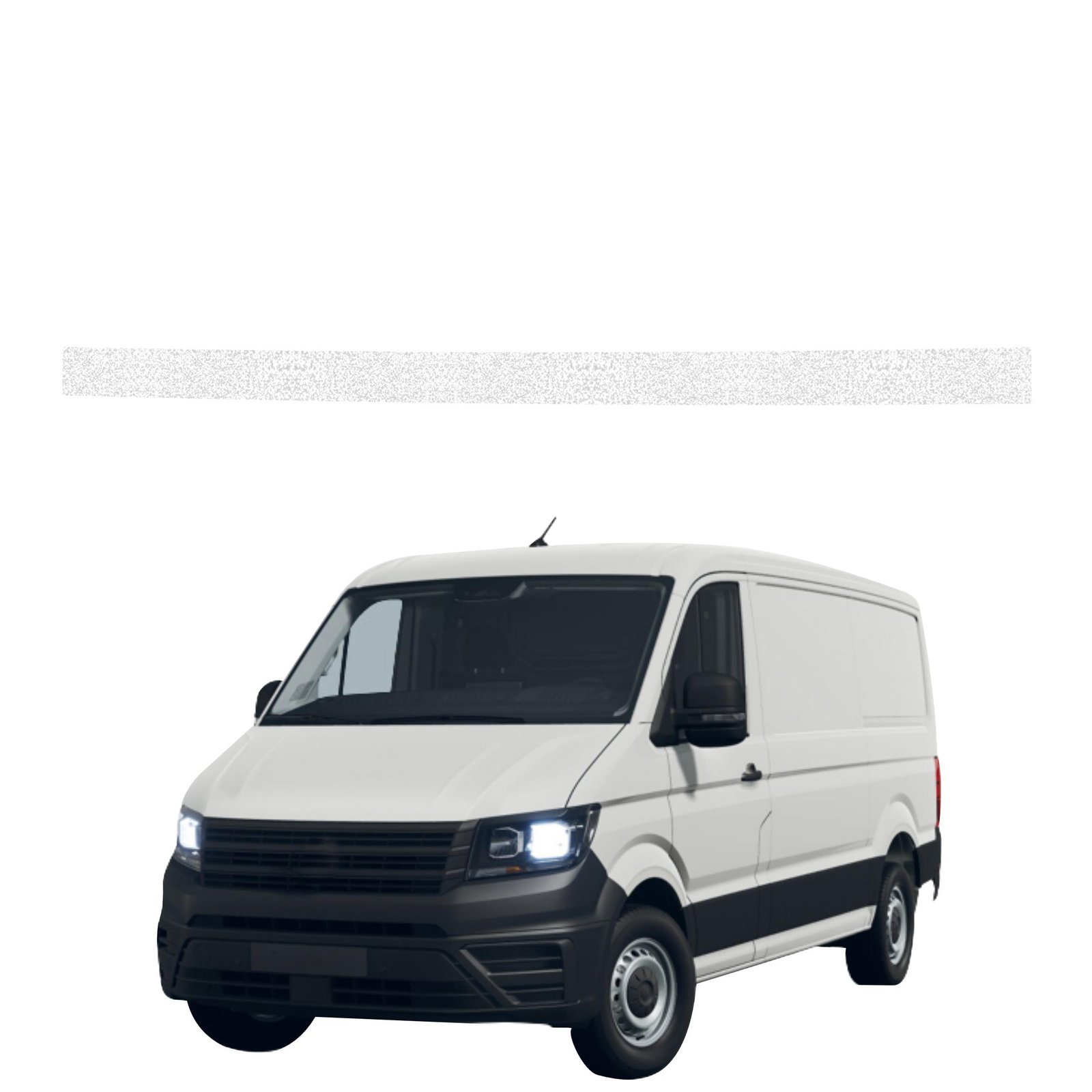 Balta techninė apsauginė danga kairiajam krovininių durų slenksčiui Volkswagen Crafter (2016-2026) GRIZZ HeavyDuty White
