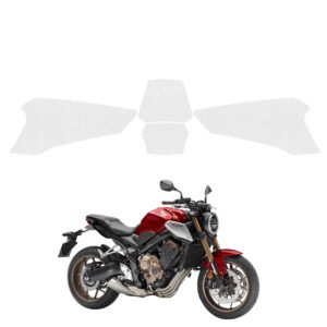 Komplektas 4w1 Bespalvė techninė apsauginė danga degalų bakui Honda CB650R (2021-2023) GRIZZ HeavyDuty Clear