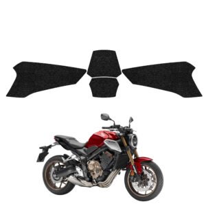 Komplektas 4w1 Juoda techninė apsauginė danga degalų bakui Honda CB650R (2021-2023) GRIZZ HeavyDuty Black