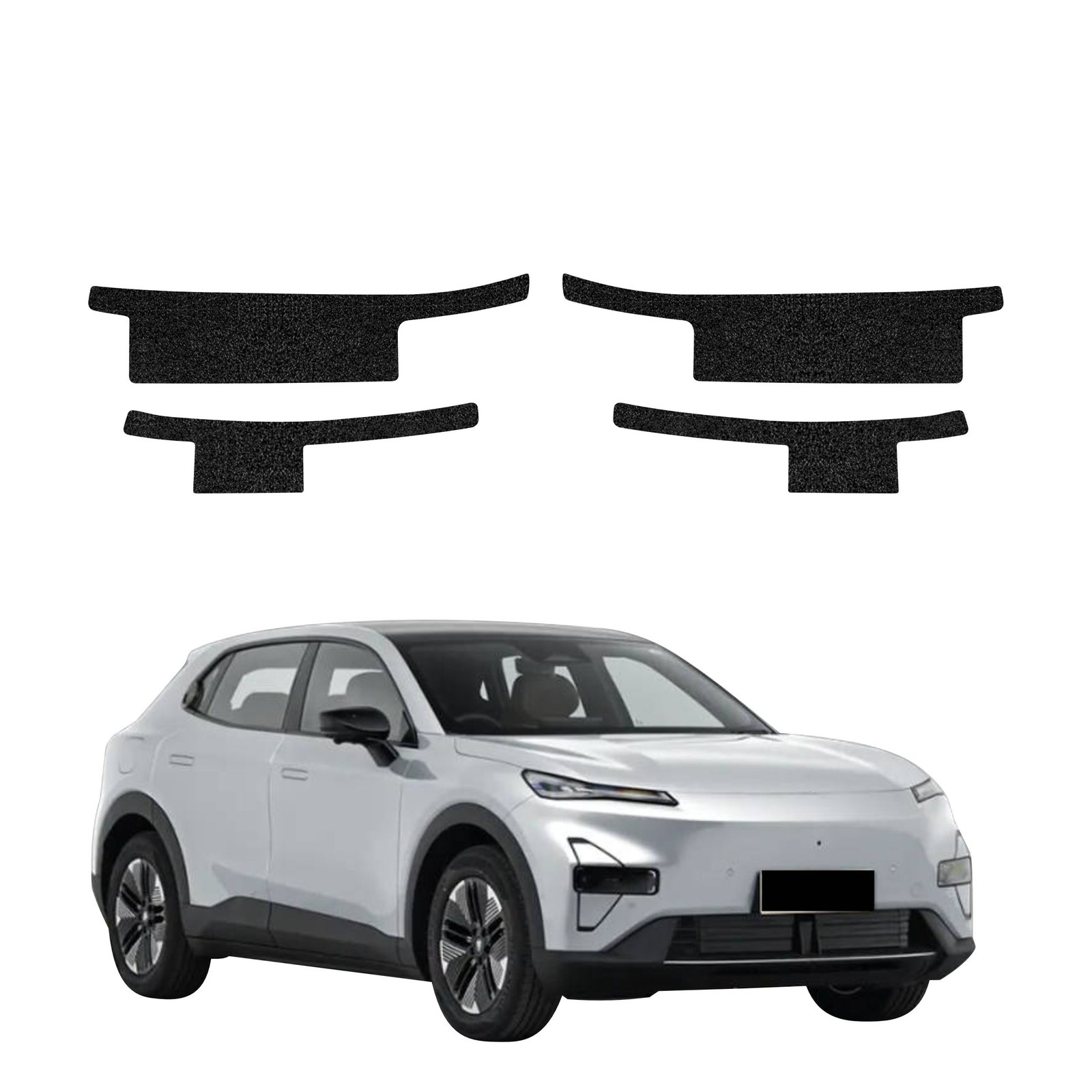 Komplektas 4w1 Juoda techninė apsauginė danga slenksčiams Changan Deepal S05 (2026) GRIZZ HeavyDuty Black