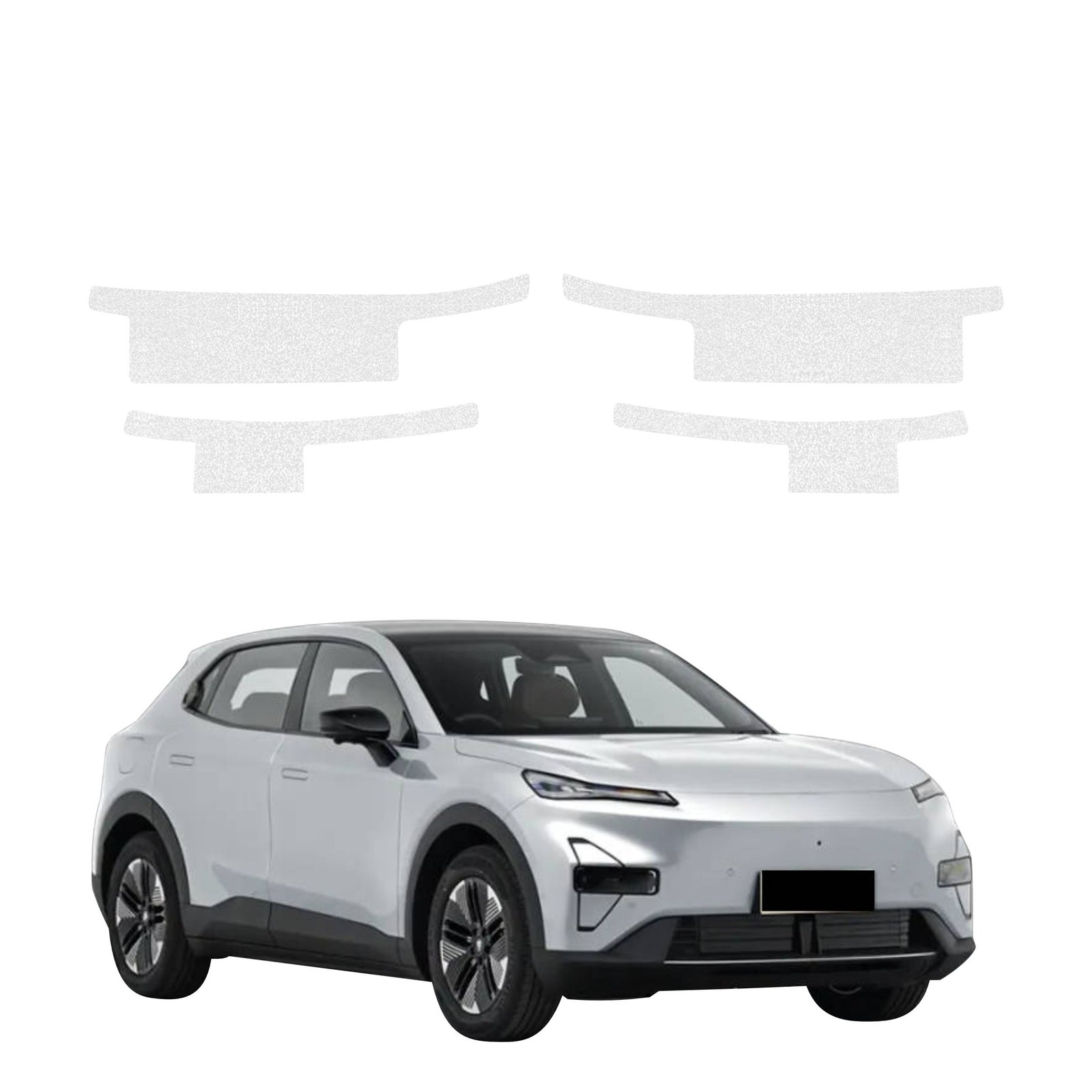Komplektas 4w1 Bespalvė techninė apsauginė danga slenksčiams Changan Deepal S05 (2026) GRIZZ HeavyDuty Clear