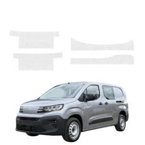 Komplektas 4w1 Bespalvė techninė apsauginė danga slenksčiams Peugeot Partner (2018-2026) GRIZZ HeavyDuty Clear