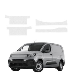 Komplektas 4w1 Bespalvė techninė apsauginė danga slenksčiams Fiat Doblo Cargo (2018-2026) GRIZZ HeavyDuty Clear