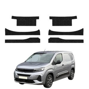 Komplektas 6w1 Juoda techninė apsauginė danga slenksčiams Opel Combo Cargo (2018-2026) GRIZZ HeavyDuty Black