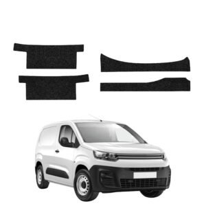 Komplektas 4w1 Juoda techninė apsauginė danga slenksčiams Citroen Berlingo VAN (2018-2026) GRIZZ HeavyDuty Black