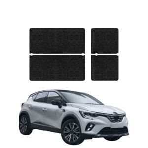 Komplektas 4w1 Juoda techninė apsauginė danga slenksčiams Renault Captur (2019-2023) GRIZZ HeavyDuty Black