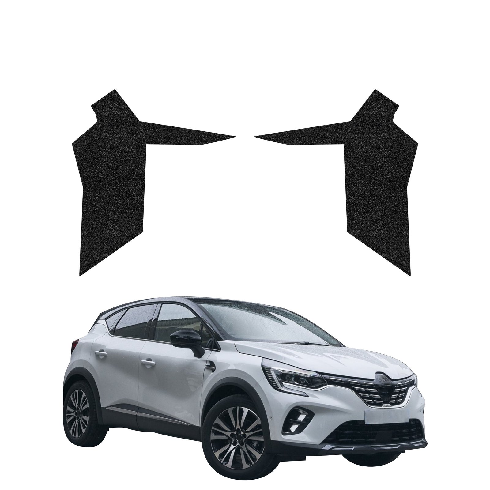 Juoda techninė apsauginė danga bagažinės slenksčiui Renault Captur (2019-2023) GRIZZ HeavyDuty Black