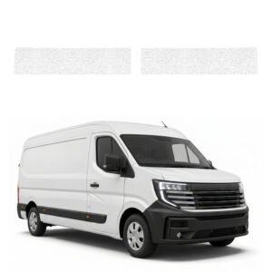 Komplektas 2w1 Balta techninė apsauginė danga slenksčiams Nissan Interstar-e 3 (2024-2026) GRIZZ HeavyDuty White