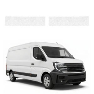 Komplektas 2w1 Balta techninė apsauginė danga slenksčiams Nissan Interstar 3 (2024-2026) GRIZZ HeavyDuty White