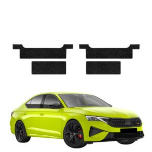 Komplektas 4w1 Juoda techninė apsauginė danga slenksčiams Skoda Octavia 4 RS Facelift (2024-2026) GRIZZ HeavyDuty Black