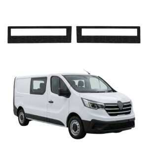 Komplektas 2w1 Juoda techninė apsauginė danga slenksčiams Renault Trafic 3 Facelift (2020-2026) GRIZZ HeavyDuty Black