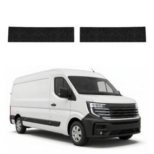 Komplektas 2w1 Juoda techninė apsauginė danga slenksčiams Nissan Interstar 3 (2024-2026) GRIZZ HeavyDuty Black