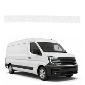 Balta techninė apsauginė danga kairiajam krovininių durų slenksčiui Nissan Interstar 3 (2024-2026) GRIZZ HeavyDuty White