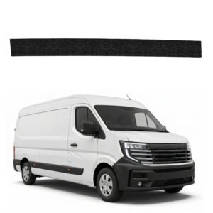 Juoda techninė apsauginė danga kairiajam krovininių durų slenksčiui Nissan Interstar 3 (2024-2026) GRIZZ HeavyDuty Black