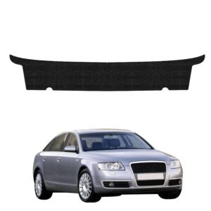 Juoda techninė apsauginė danga bagažinės slenksčiui Audi A6 C6 Sedan 4D (2004-2008) GRIZZ HeavyDuty Black