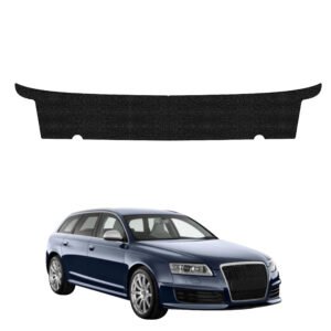 Juoda techninė apsauginė danga bagažinės slenksčiui Audi A6 C6 Avant Facelifting (2008-2011) GRIZZ HeavyDuty Black