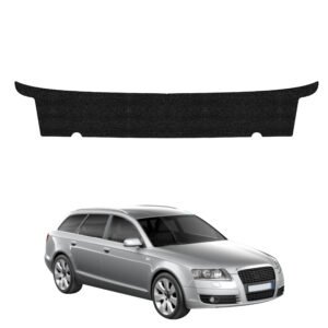 Juoda techninė apsauginė danga bagažinės slenksčiui Audi A6 C6 Avant (2004-2008) GRIZZ HeavyDuty Black