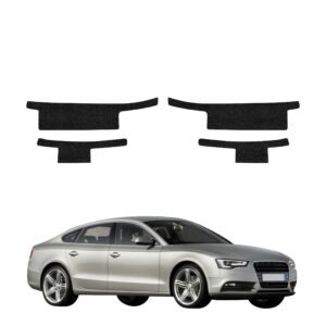 Komplektas 4w1 Juoda techninė apsauginė danga slenksčiams Audi A5 8T SUV 5D (2007-2016) GRIZZ HeavyDuty Black