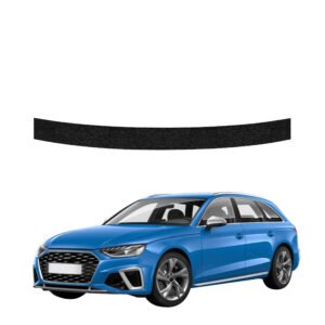 Juoda techninė apsauginė danga bagažinės slenksčiui Audi A4 Avant (2019-2024) GRIZZ HeavyDuty Black