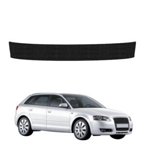 Juoda techninė apsauginė danga bagažinės slenksčiui Audi A3 8P hečbekas 5D (2008-2012) GRIZZ HeavyDuty Black