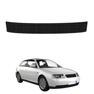 Juoda techninė apsauginė danga bagažinės slenksčiui Audi A3 8L hečbekas 3D (1996-2003) GRIZZ HeavyDuty Black