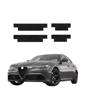 Komplektas 4w1 Juoda techninė apsauginė danga slenksčiams Alfa Romeo Giulia (2023-2026) GRIZZ HeavyDuty Black
