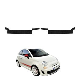Komplektas 2w1 Juoda techninė apsauginė danga slenksčiams Abarth 500 (2016-2023) GRIZZ HeavyDuty Black