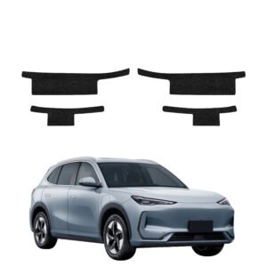 Komplektas 4w1 Juoda techninė apsauginė danga slenksčiams Geely EX5 (2025-2026) GRIZZ HeavyDuty Black