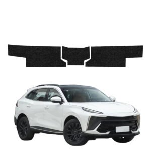 Komplektas 3w1 Juoda techninė apsauginė danga bagažinės slenksčiui Forthing T5 Evo (2024-2026) GRIZZ HeavyDuty Black