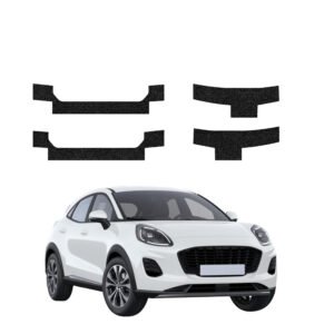 Komplektas 4w1 Juoda techninė apsauginė danga slenksčiams Ford Puma Facelift (2024-2026) GRIZZ HeavyDuty Black