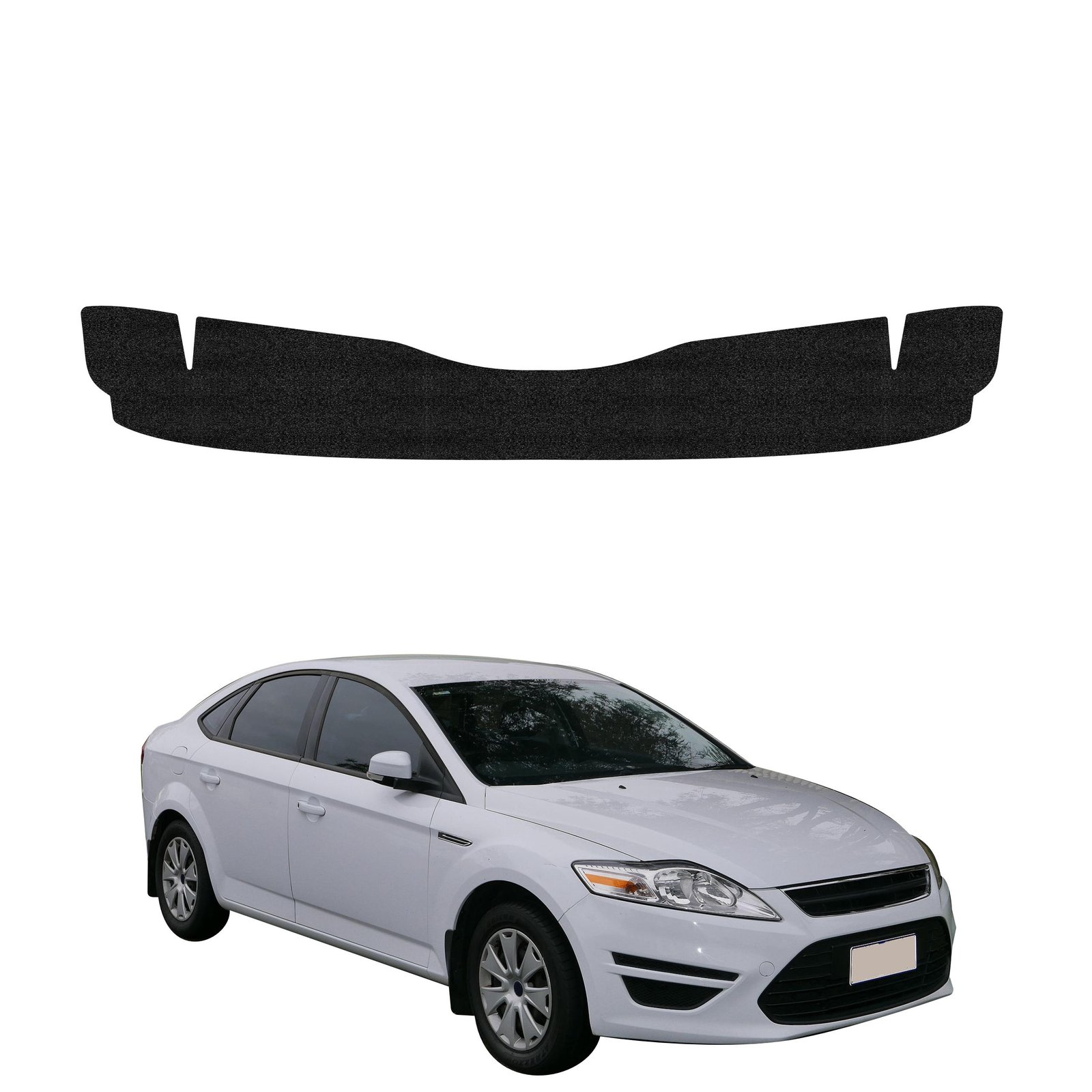 Juoda techninė apsauginė danga bagažinės slenksčiui Ford Mondeo Mk4 (2010-2014) GRIZZ HeavyDuty Black