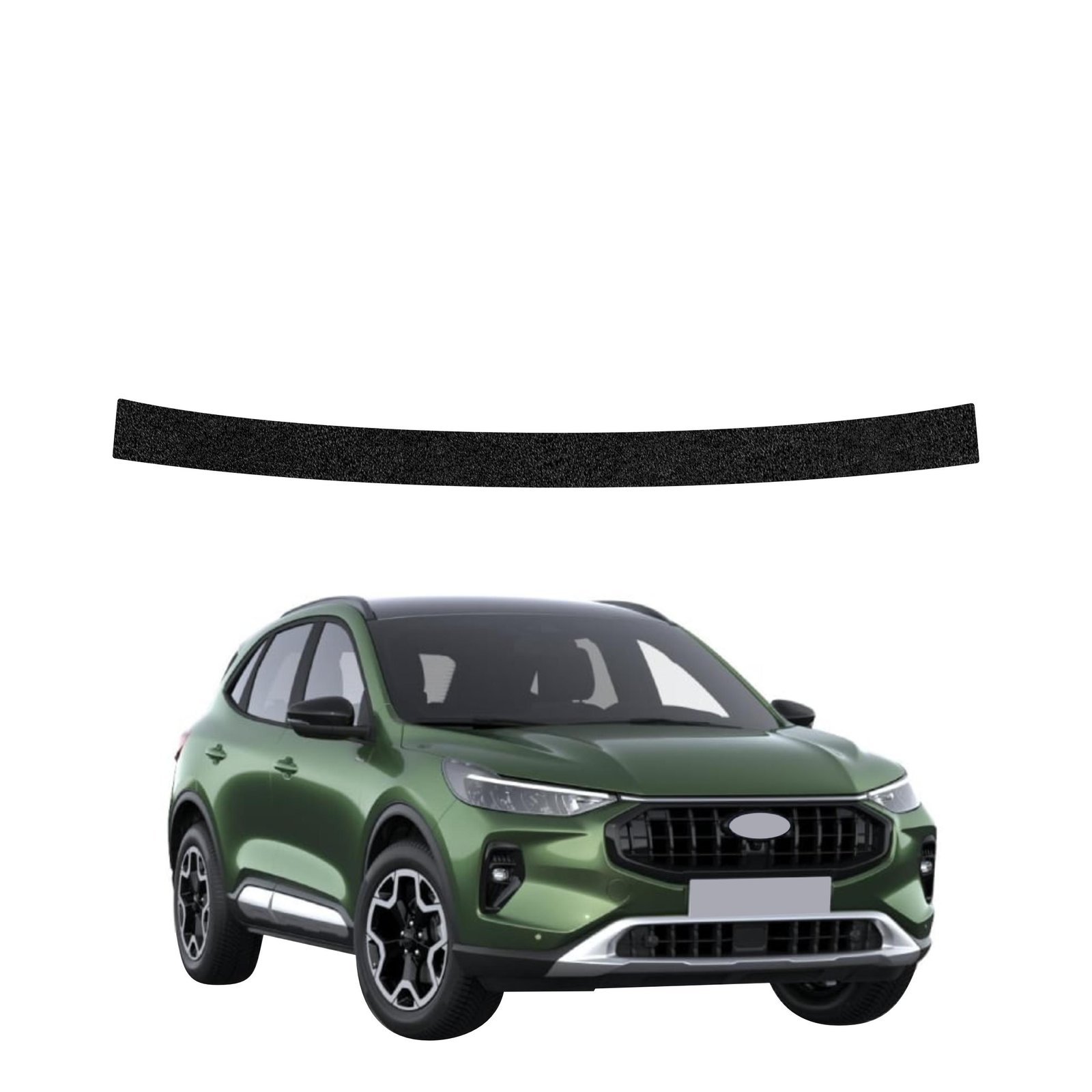 Juoda techninė apsauginė danga bagažinės slenksčiui Ford Kuga Titanium Facelift (2024-2026) GRIZZ HeavyDuty Black