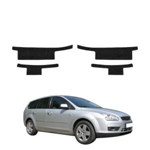Komplektas 4w1 Juoda techninė apsauginė danga slenksčiams Ford Focus Mk2 universalas (2004-2007) GRIZZ HeavyDuty Black