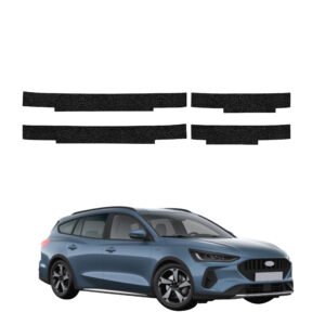 Komplektas 4w1 Juoda techninė apsauginė danga slenksčiams Ford Focus Active X universalas Facelift (2021-2025) GRIZZ HeavyDuty Black