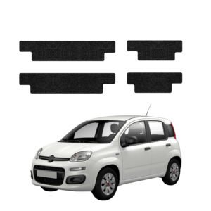 Komplektas 4w1 Juoda techninė apsauginė danga slenksčiams Fiat Panda (2020-2026) GRIZZ HeavyDuty Black