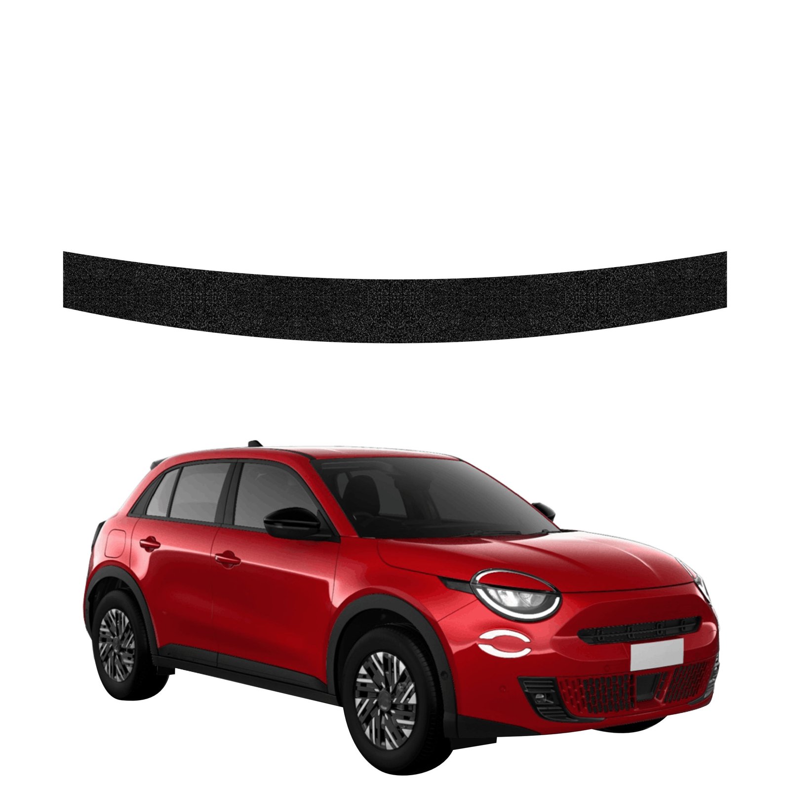 Juoda techninė apsauginė danga bagažinės slenksčiui Fiat 600 (2023-2026) GRIZZ HeavyDuty Black