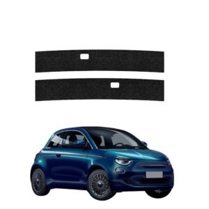 Komplektas 2w1 Juoda techninė apsauginė danga slenksčiams Fiat 500 (2016-2026) GRIZZ HeavyDuty Black