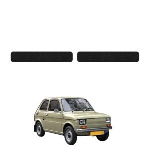 Komplektas 2w1 Juoda techninė apsauginė danga slenksčiams Fiat 126P (1972-2000) GRIZZ HeavyDuty Black