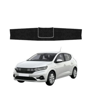Juoda techninė apsauginė danga bagažinės slenksčiui Dacia Sandero (2020-2026) GRIZZ HeavyDuty Black
