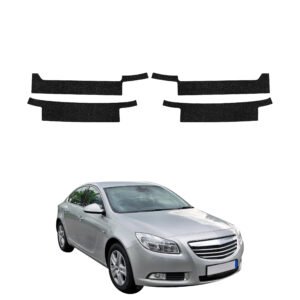 Komplektas 4w1 Juoda techninė apsauginė danga slenksčiams Opel Insignia A universalas 5D (2008-2013) GRIZZ HeavyDuty Black