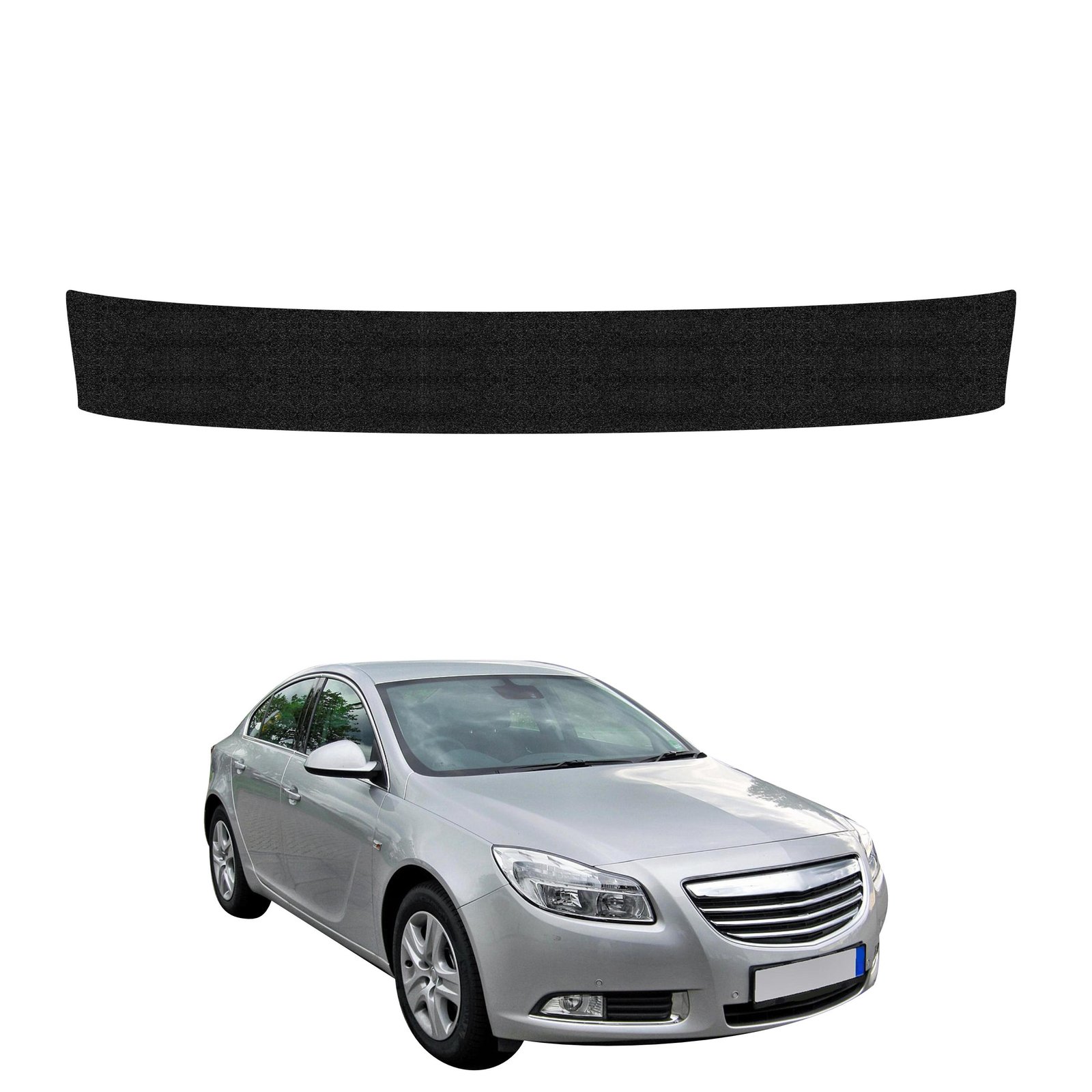 Juoda techninė apsauginė danga bagažinės slenksčiui Opel Insignia A universalas 5D (2008-2013) GRIZZ HeavyDuty Black
