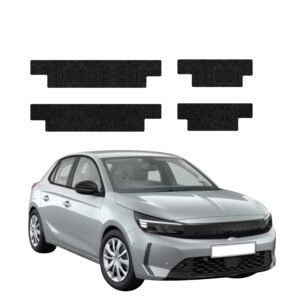 Komplektas 4w1 Juoda techninė apsauginė danga slenksčiams Opel Corsa (2023-2026) GRIZZ HeavyDuty Black