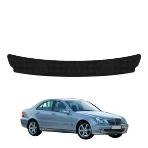 Juoda techninė apsauginė danga bagažinės slenksčiui Mercedes Benz C Klasa W203 Sedan (2000-2007) GRIZZ HeavyDuty Black